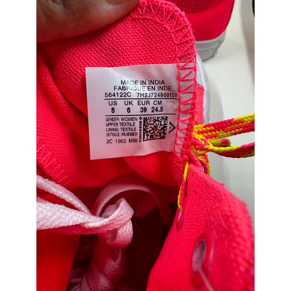 Converse Chuck Taylor All Star Hi Glow Up Pink High Top Sneakers Women’s 8 US - Picture 14 of 14